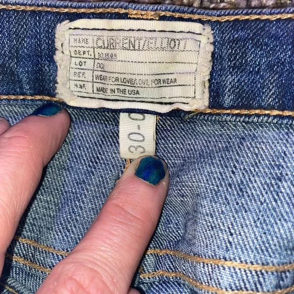 Current/Elliott The Stiletto Jeans in Denim Leopard Destroy Size 30 - Picture 13 of 15